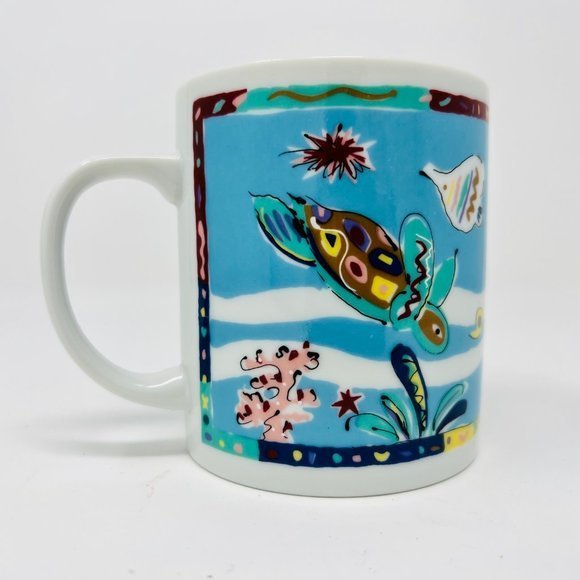 Vintage 1990s Cactus & Sea Life Mug - Picture 3 of 6